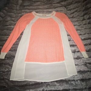 Gianni Bini Sheer Back Knit Top